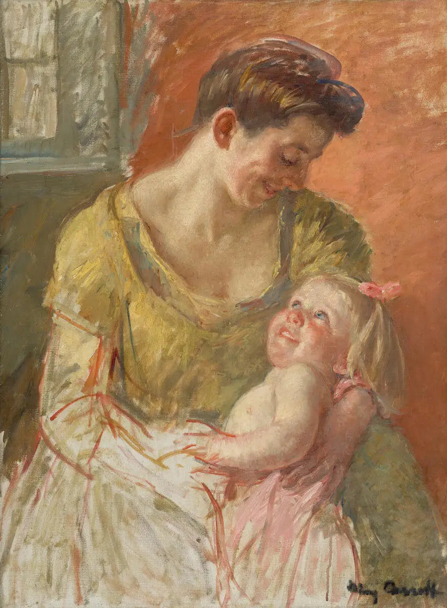 Reproduction du tableau « Mère et enfant - Mary Cassatt » par Alpha Reproduction en peinture à l’huile