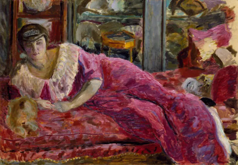 Misia deitada em um divã - Pierre Bonnard