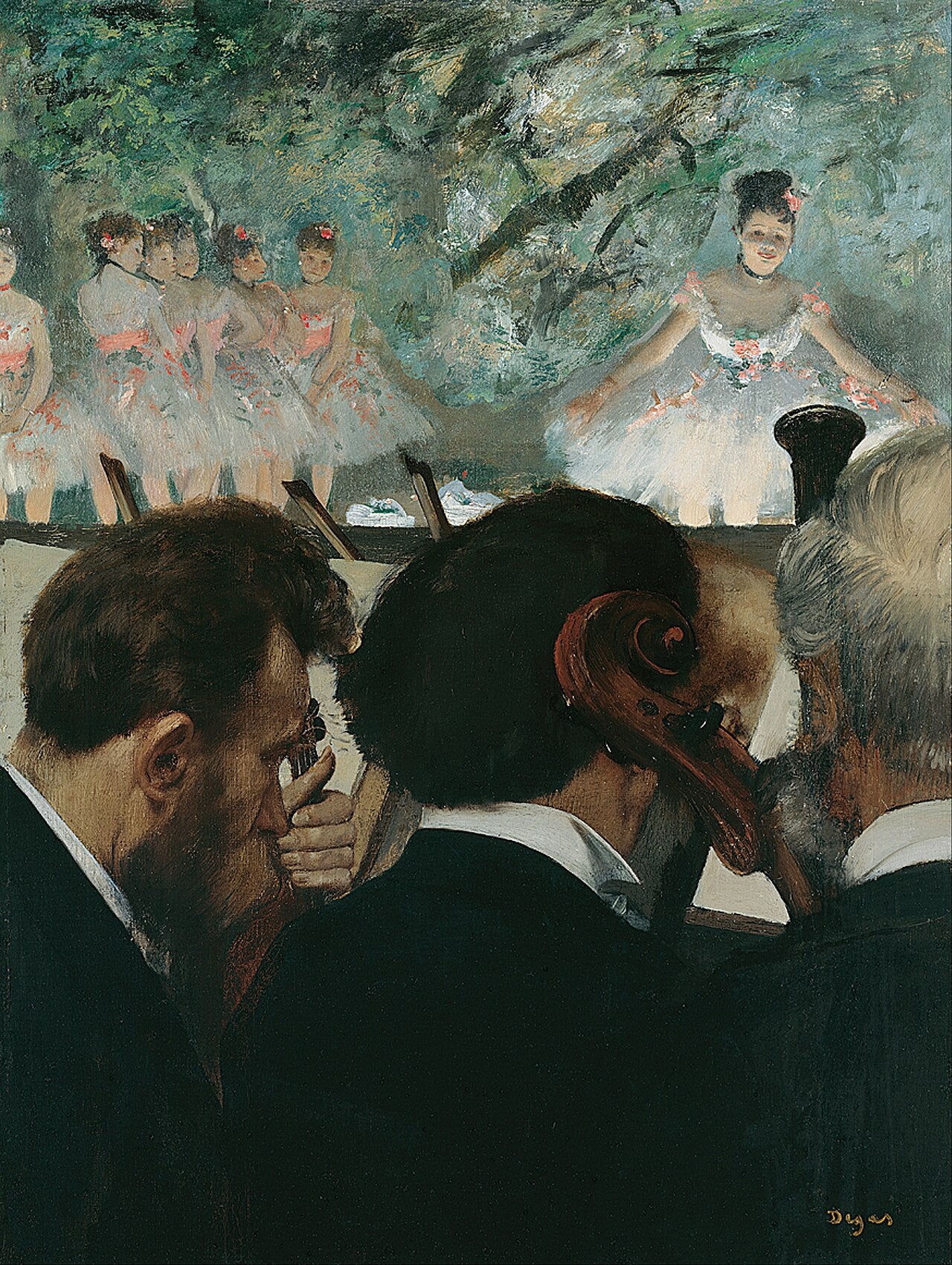 Músicos na orquestra - Edgar Degas