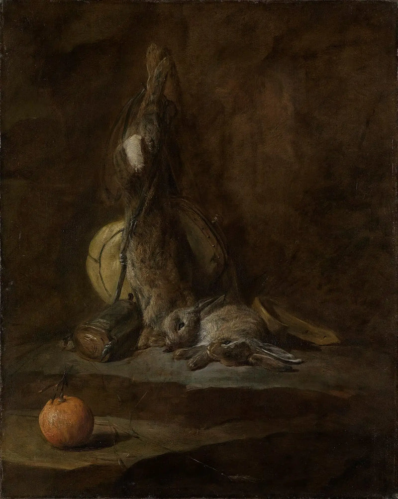 Natureza morta com coelhos mortos - Jean Simeón Chardin