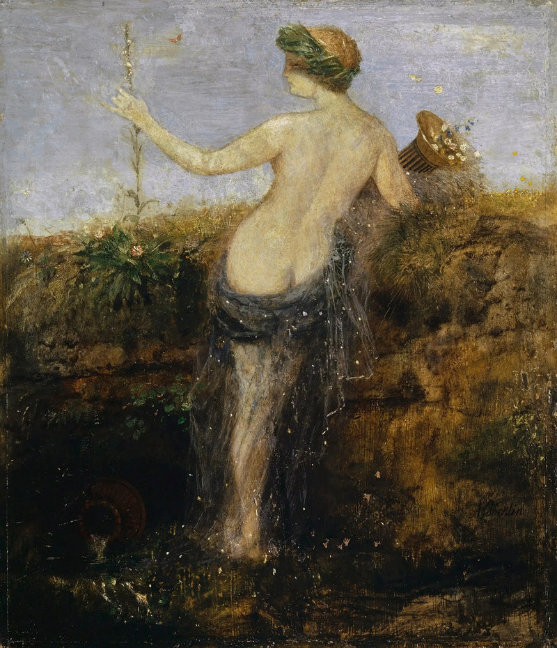 Ninfa com cornucópia - Arnold Böcklin