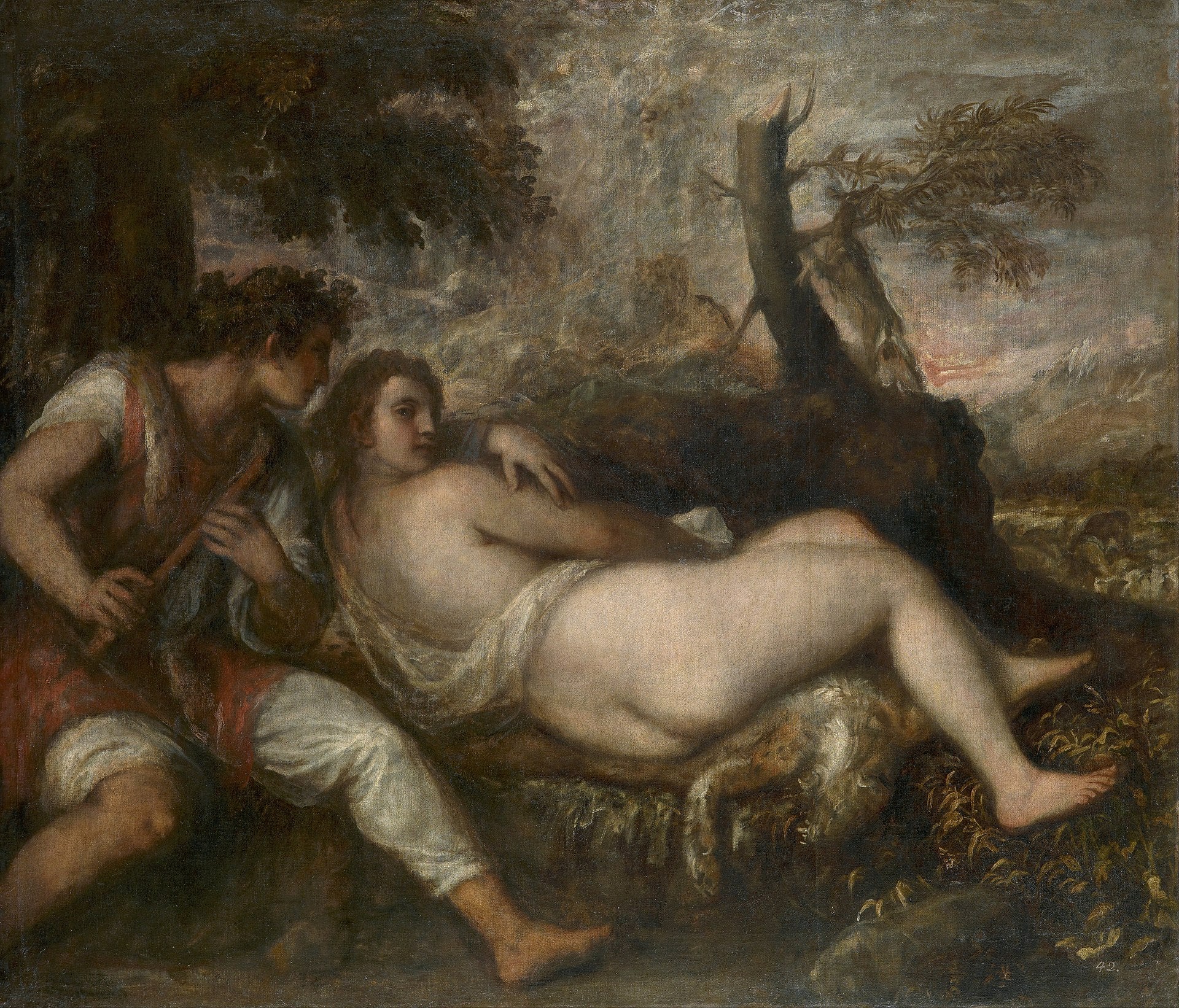 Nymphe et Berger - Titian