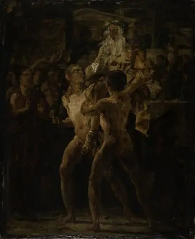 Reproduction du tableau « Ovation d'Homère, esquisse. Sujet antique - Théodore Géricault » par Alpha Reproduction en peinture à l’huile