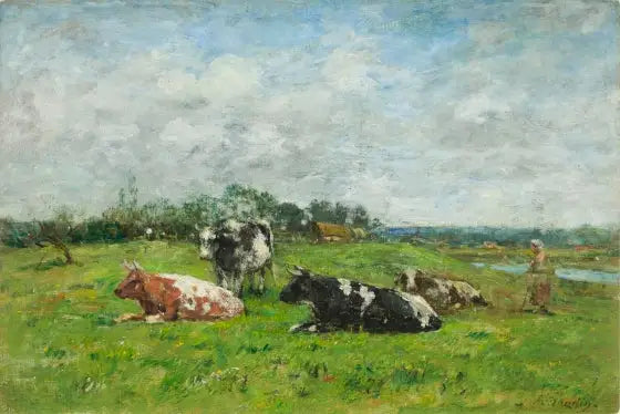 Pastagem na Normandia - Eugène Boudin