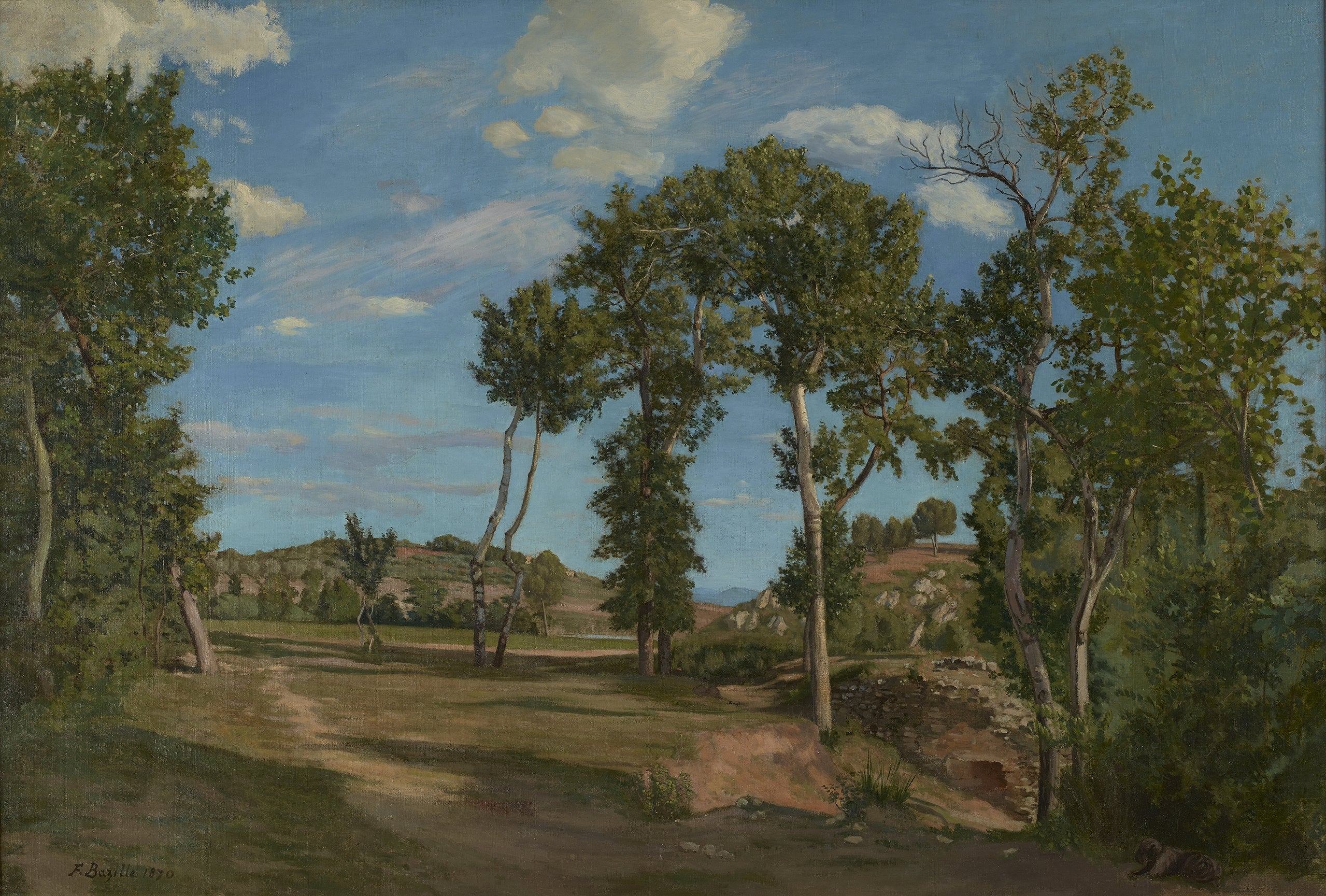Paisagem à beira do Lez - Frédéric Bazille