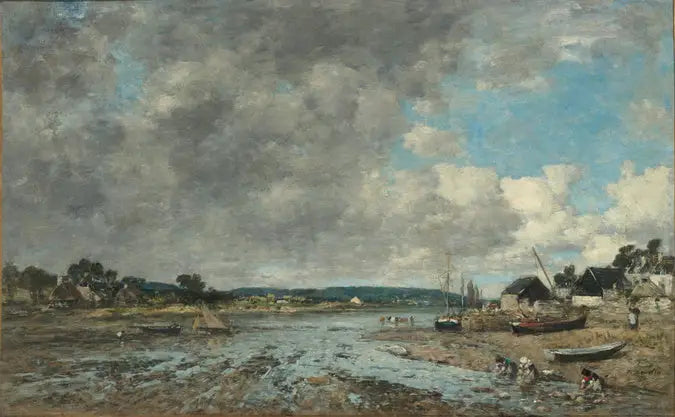 Paisagem com lavadeiras - Eugène Boudin