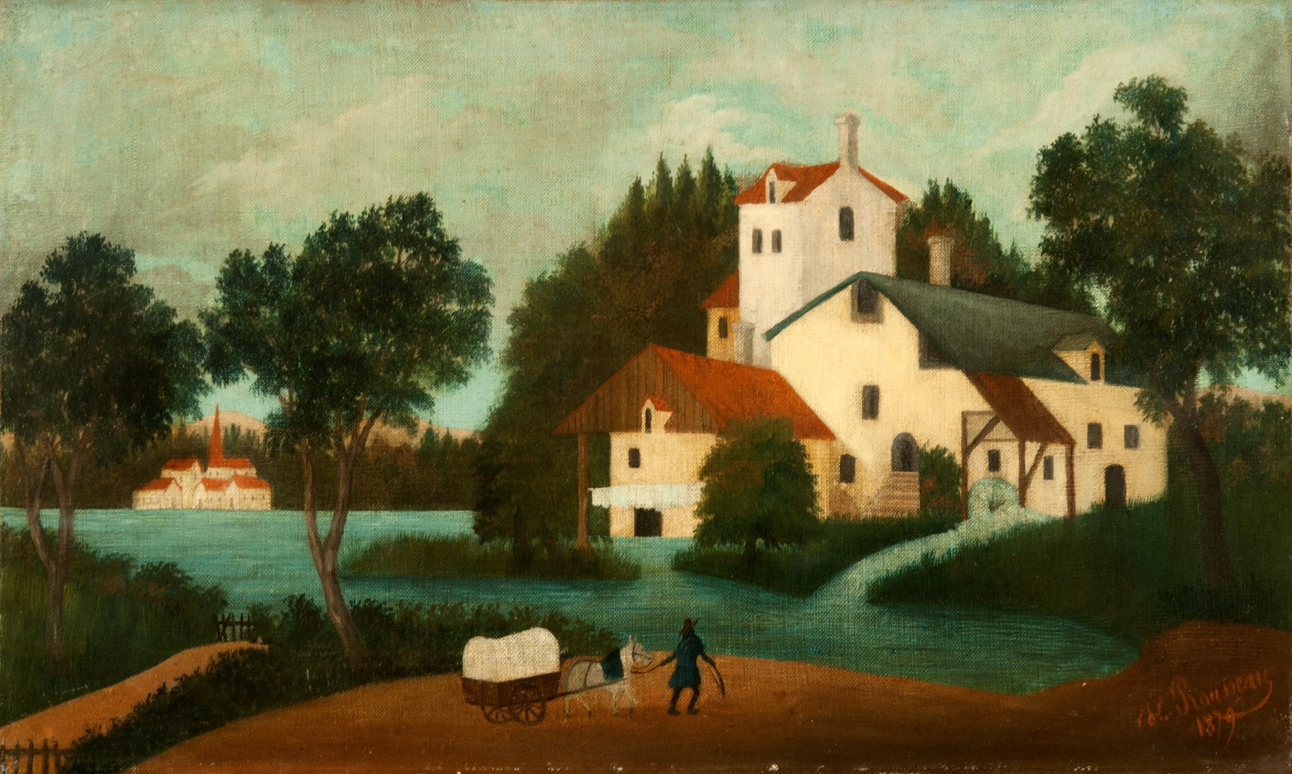 Paysage avec moulin à eau - Henri Rousseau