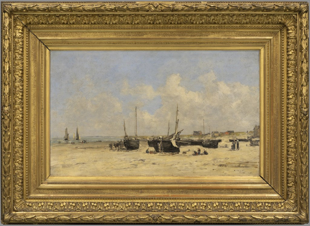Praia de Berck na maré baixa - Eugène Boudin