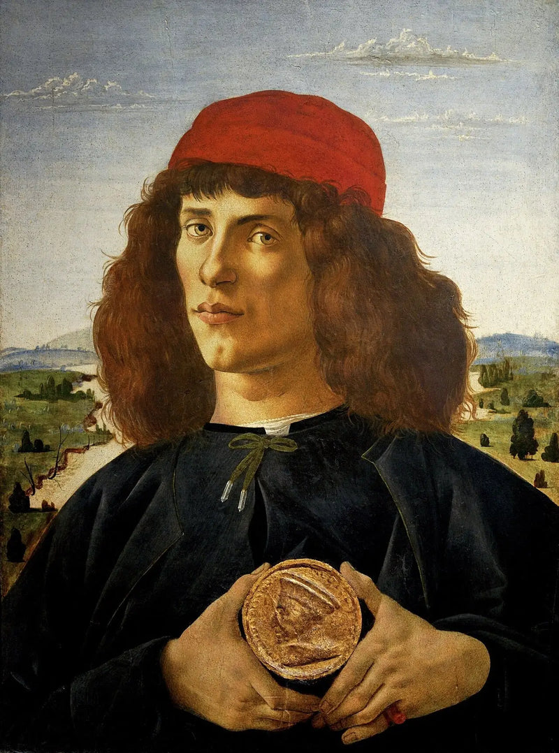 Retrato de um homem com medalha de Cosme, o Velho - Sandro Botticelli