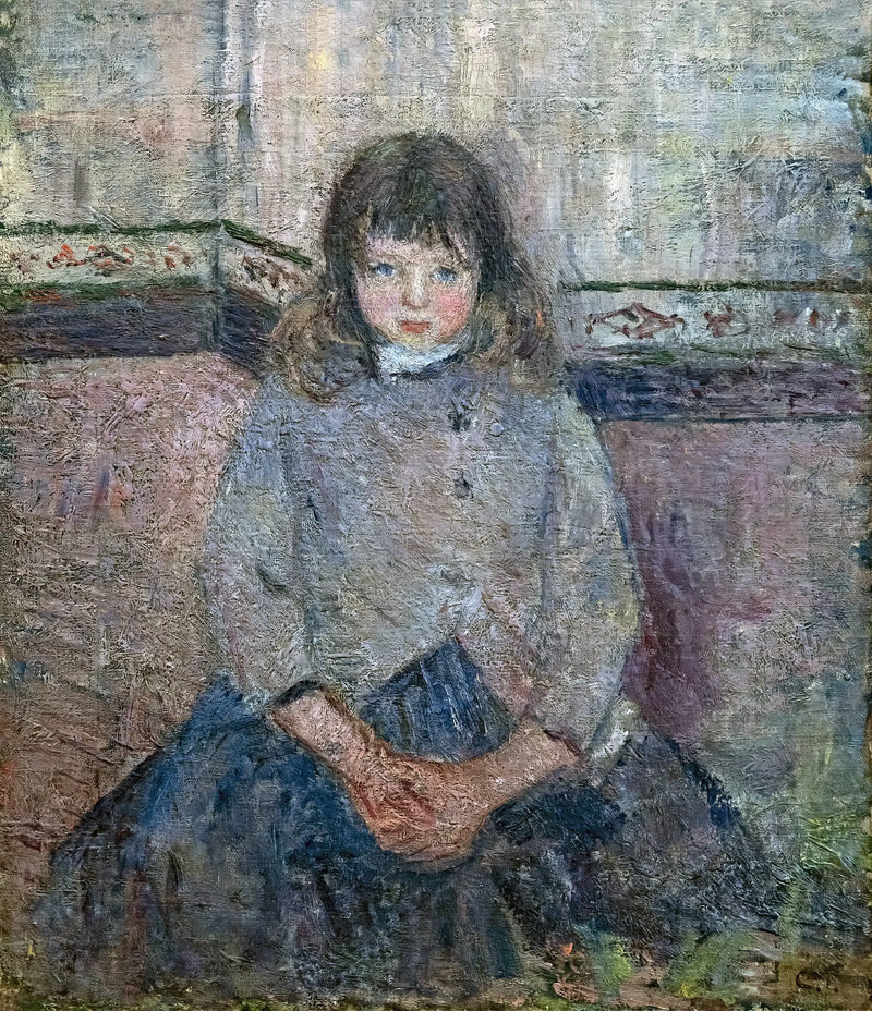 Retrato de Félix Pissarro de saia - Camille Pissarro