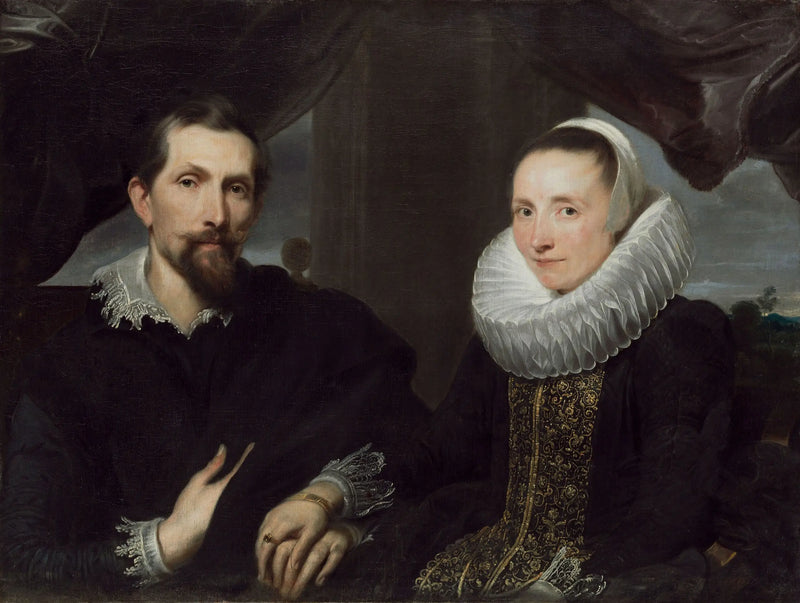 Retrato de Frans Snyders e sua esposa - Antoine van Dyck