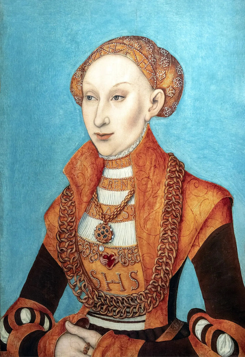 Retrato de Sibylle de Clèves, Eleitora de Saxônia - Lucas Cranach, o Velho