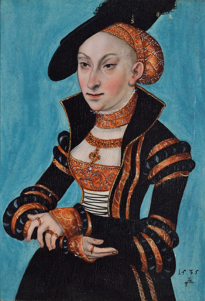 Retrato de Sibila de Saxe - Lucas Cranach, o Velho