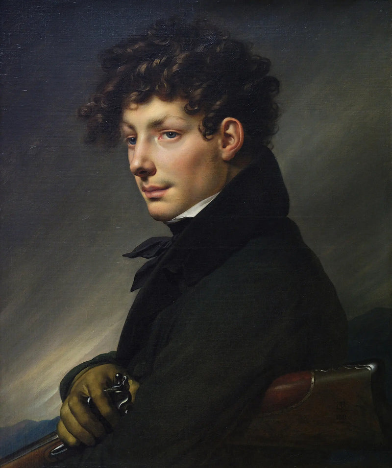 Retrato de um jovem caçador - Anne-Louis Girodet