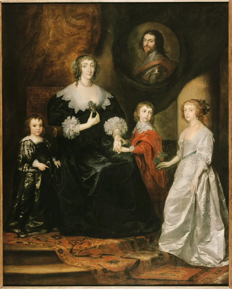 Retrato da viúva do duque de Buckingham e de seus filhos - Antoine van Dyck