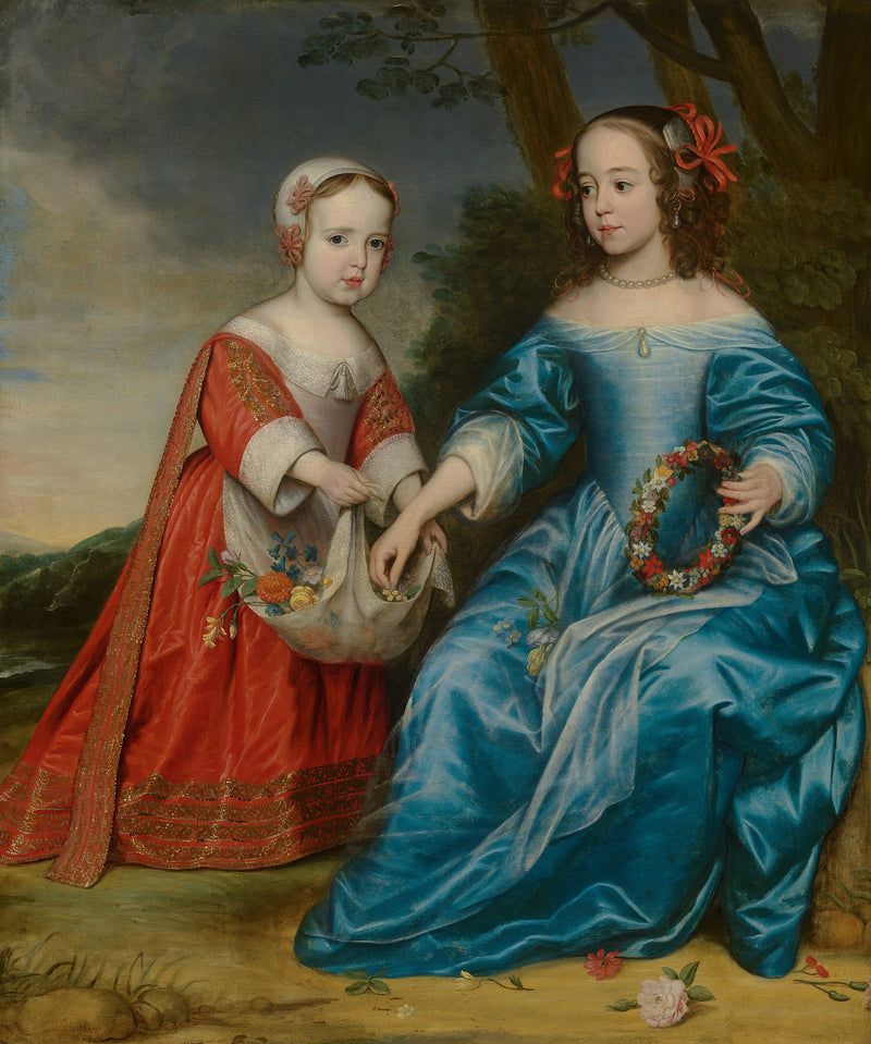 Retrato do príncipe Guilherme III e sua tia Maria de Nassau - Gerrit van Honthorst