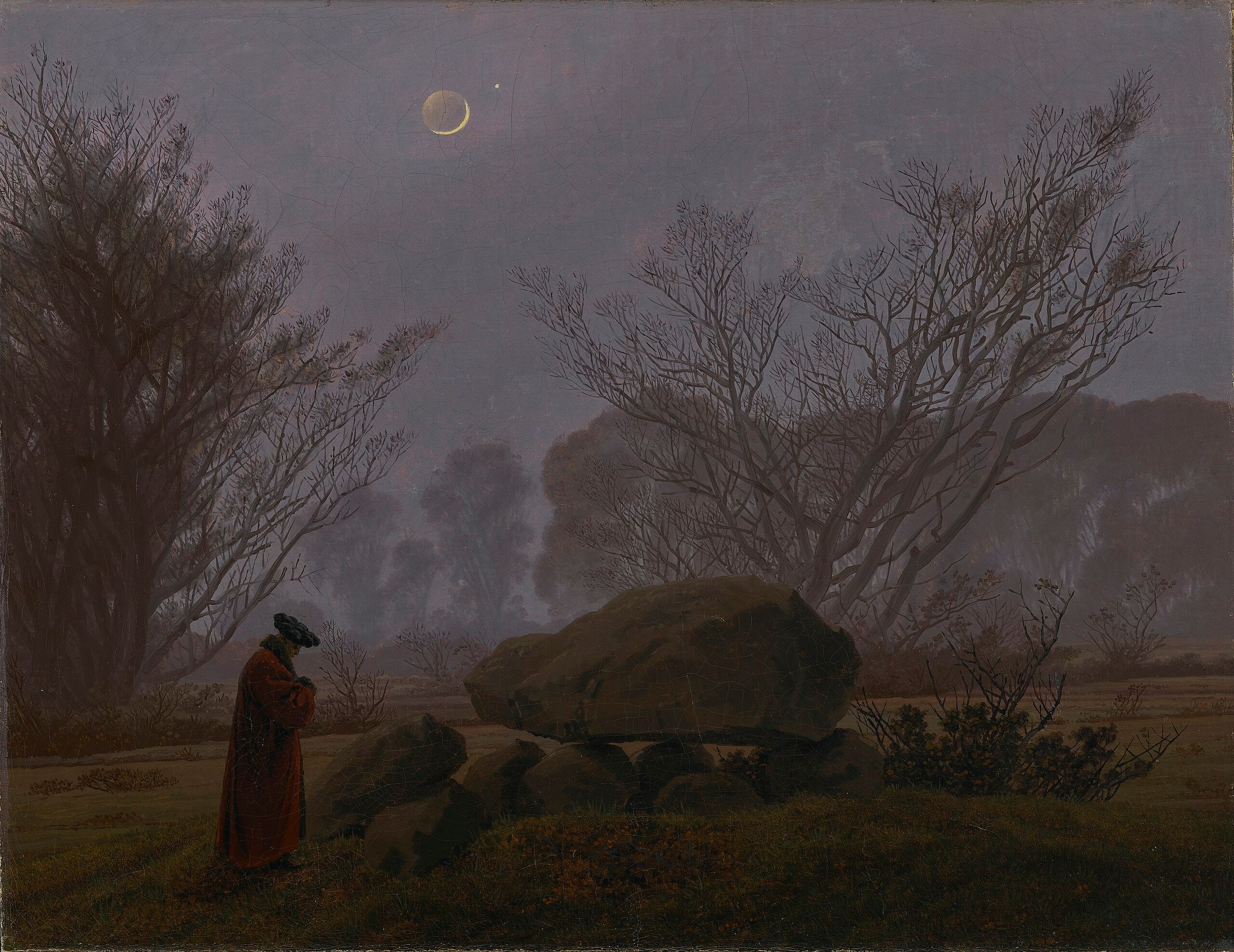 Passeio ao crepúsculo - Caspar David Friedrich