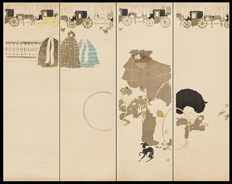 Passeio dos Nounous, Frisa dos Fiacres - Pierre Bonnard