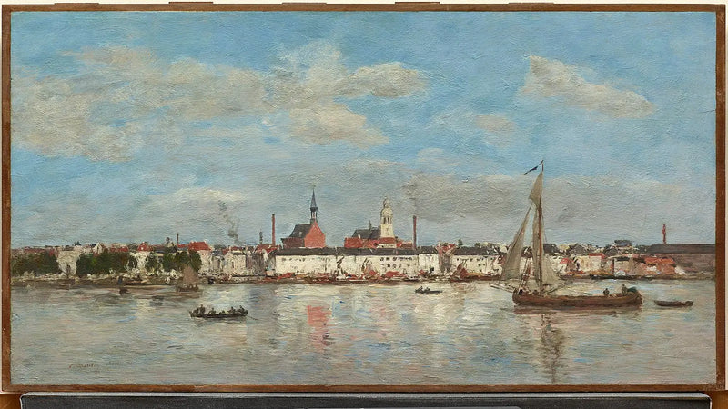 Cais em Antuérpia - Eugène Boudin
