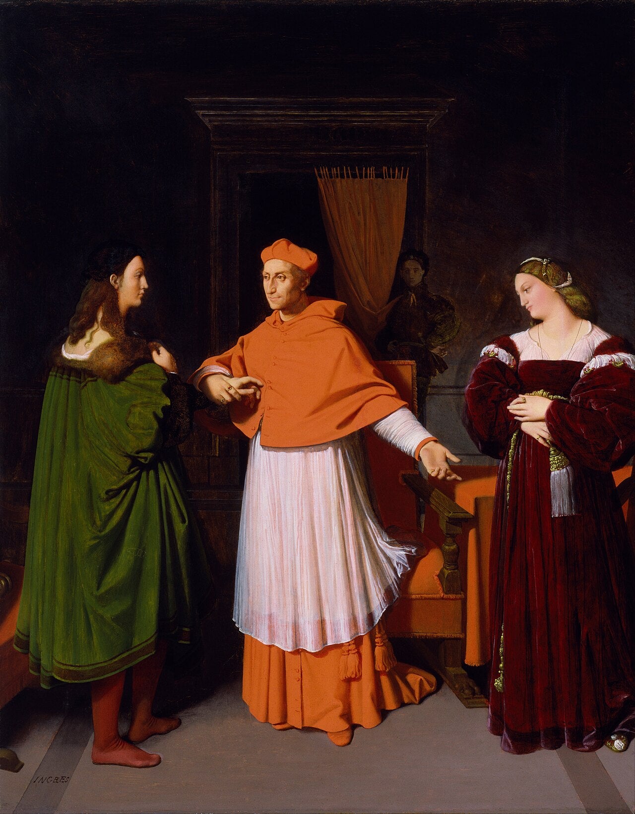 Rafael e a Sobrinha do Cardeal Bibbiena - Jean-Auguste-Dominique Ingres