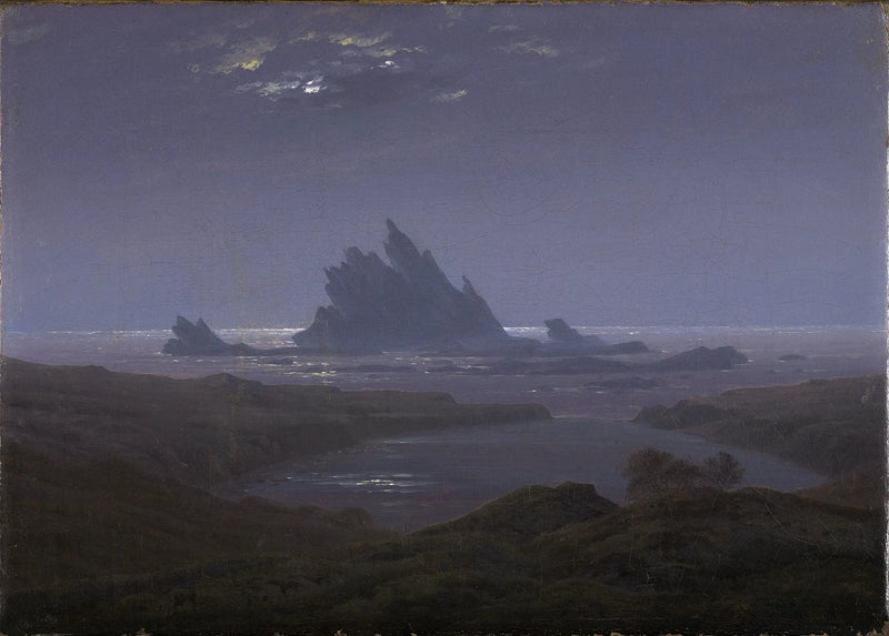 Recife rochoso à beira-mar - Caspar David Friedrich