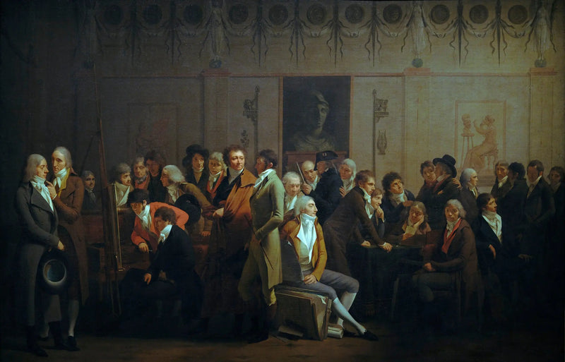 Reunião de artistas no ateliê de Isabey - Louis-Léopold Boilly