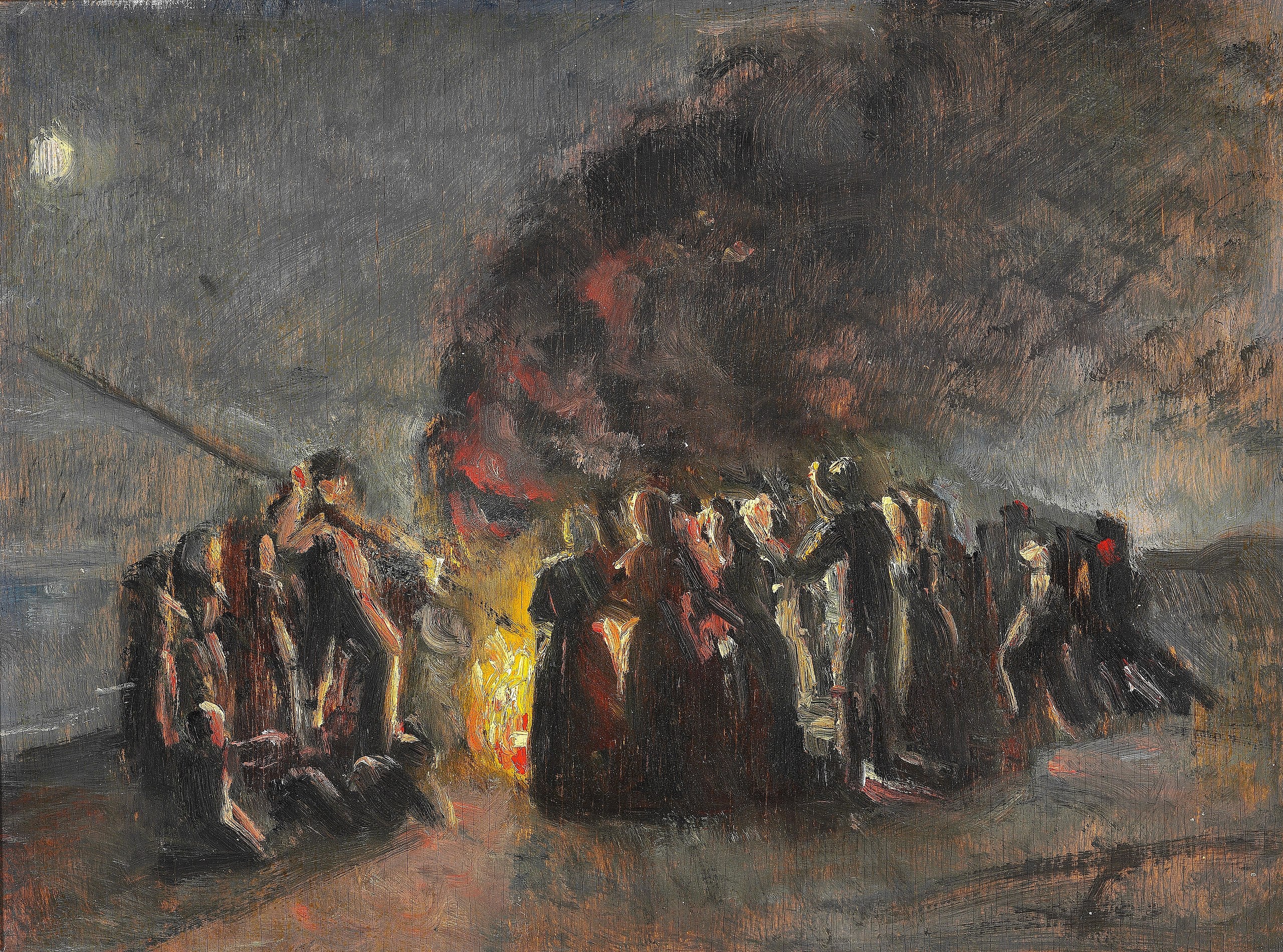 Réveillon du solstice d'été, plage de Skagen. - Michael Peter Ancher