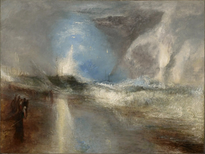 Foguetes e Luzes Azuis (Perto à Mão) para Avisar Barcos a Vapor sobre o Banco de Areia - J. M. W. Turner