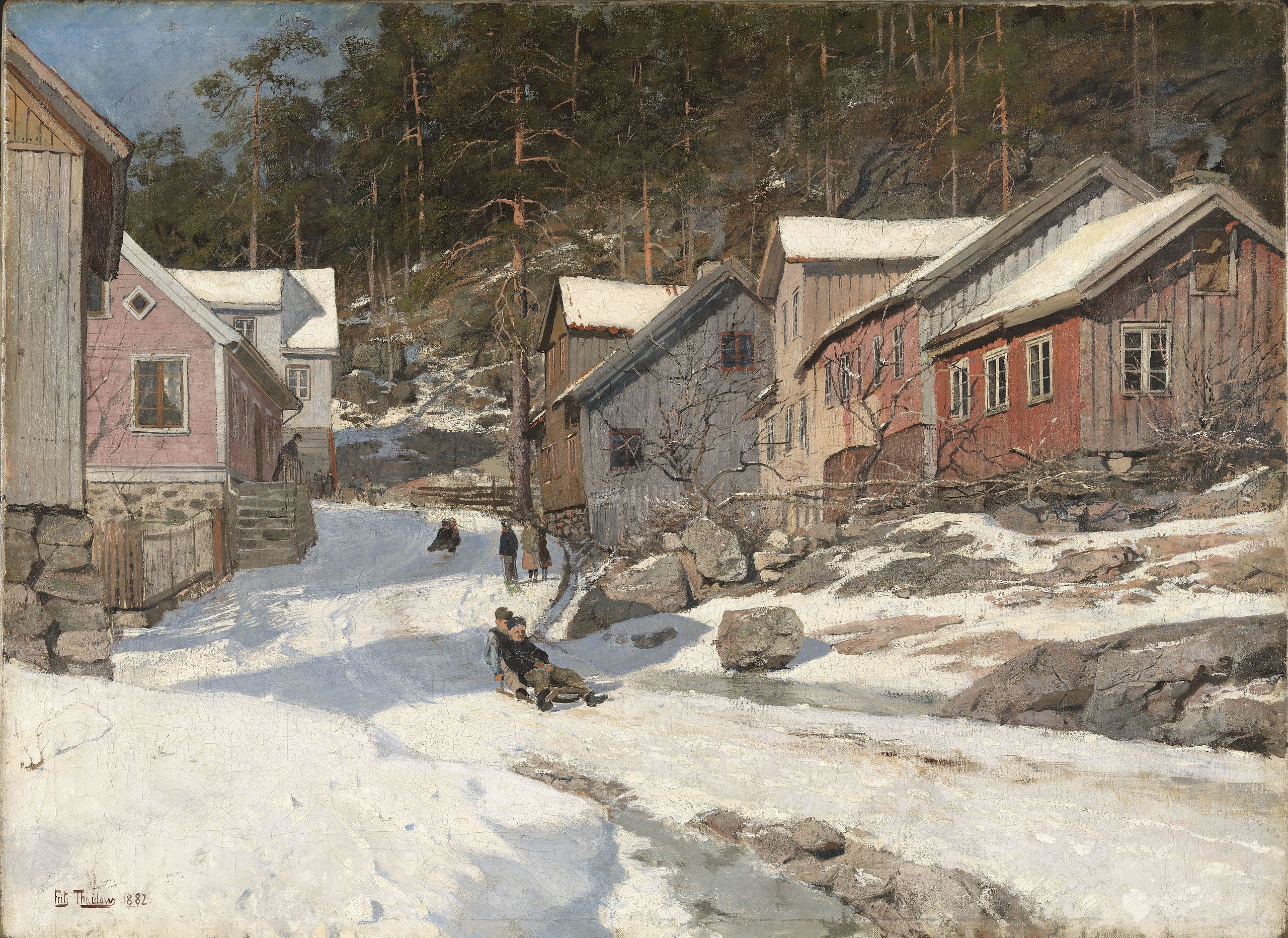 Rue à Kragerø - Frits Thaulow