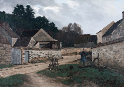 Reproduction du tableau « Rue de village à Marlotte, près de Fontainebleau - Alfred Sisley » par Alpha Reproduction en peinture à l’huile