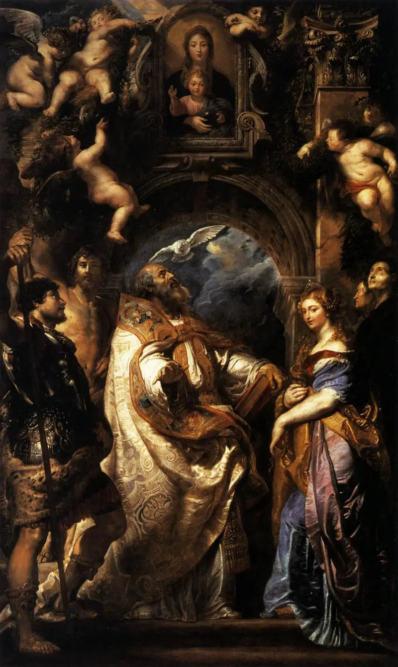 São Gregório Magno com santos - Peter Paul Rubens