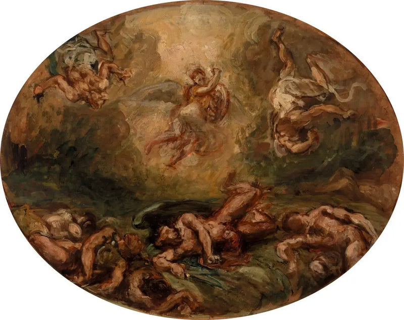 São Miguel vence o diabo - Eugène Delacroix