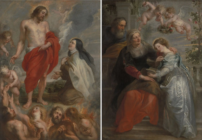 Santa Teresa e a educação de Maria - Peter Paul Rubens