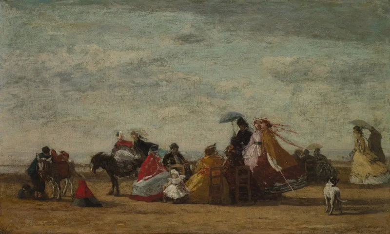 Cena de praia - Eugène Boudin