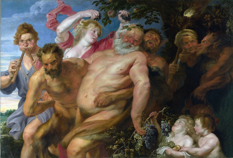 Silène bêbado apoiado por sátiros - Antoine van Dyck