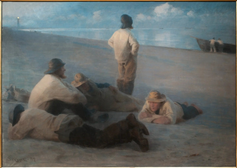 Noite de verão na praia de Skagen - Peder Severin Krøyer