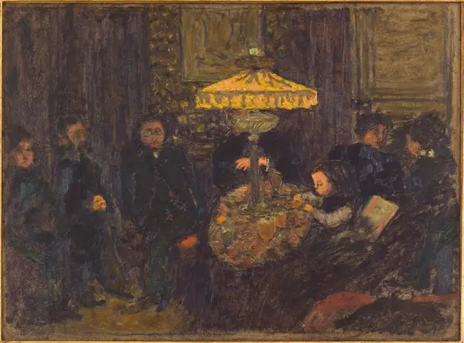 Reproduction du tableau « Sous la lampe - Pierre Bonnard » par Alpha Reproduction en peinture à l’huile