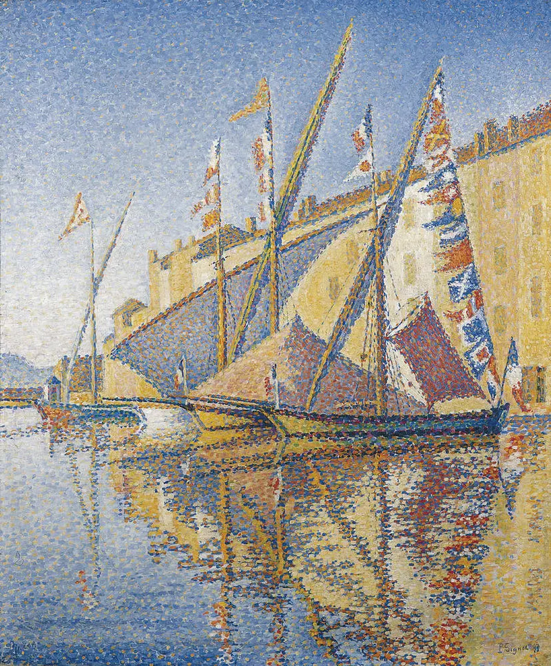Tartanes enfeitadas - Paul Signac