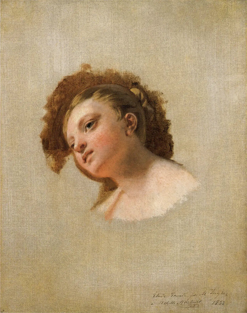 Cabeça de jovem mulher - Jean-Auguste-Dominique Ingres
