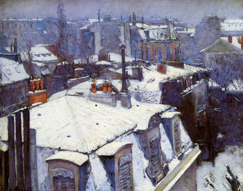 Telhados cobertos de neve - Gustave Caillebotte