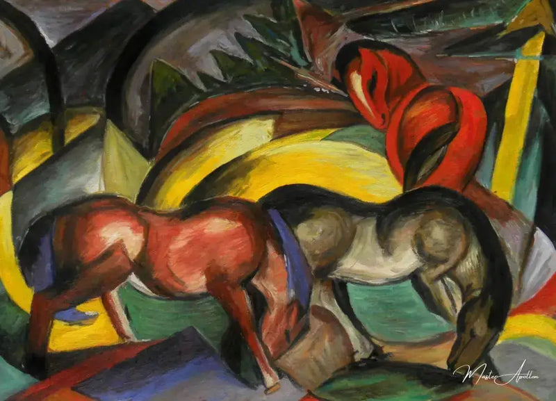 Três cavalos I - Franz Marc