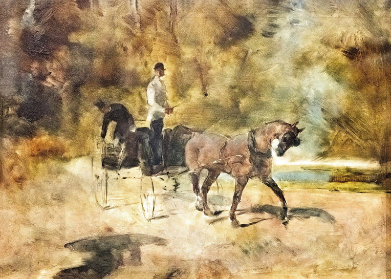 Um dog-cart - Henri de Toulouse-Lautrec