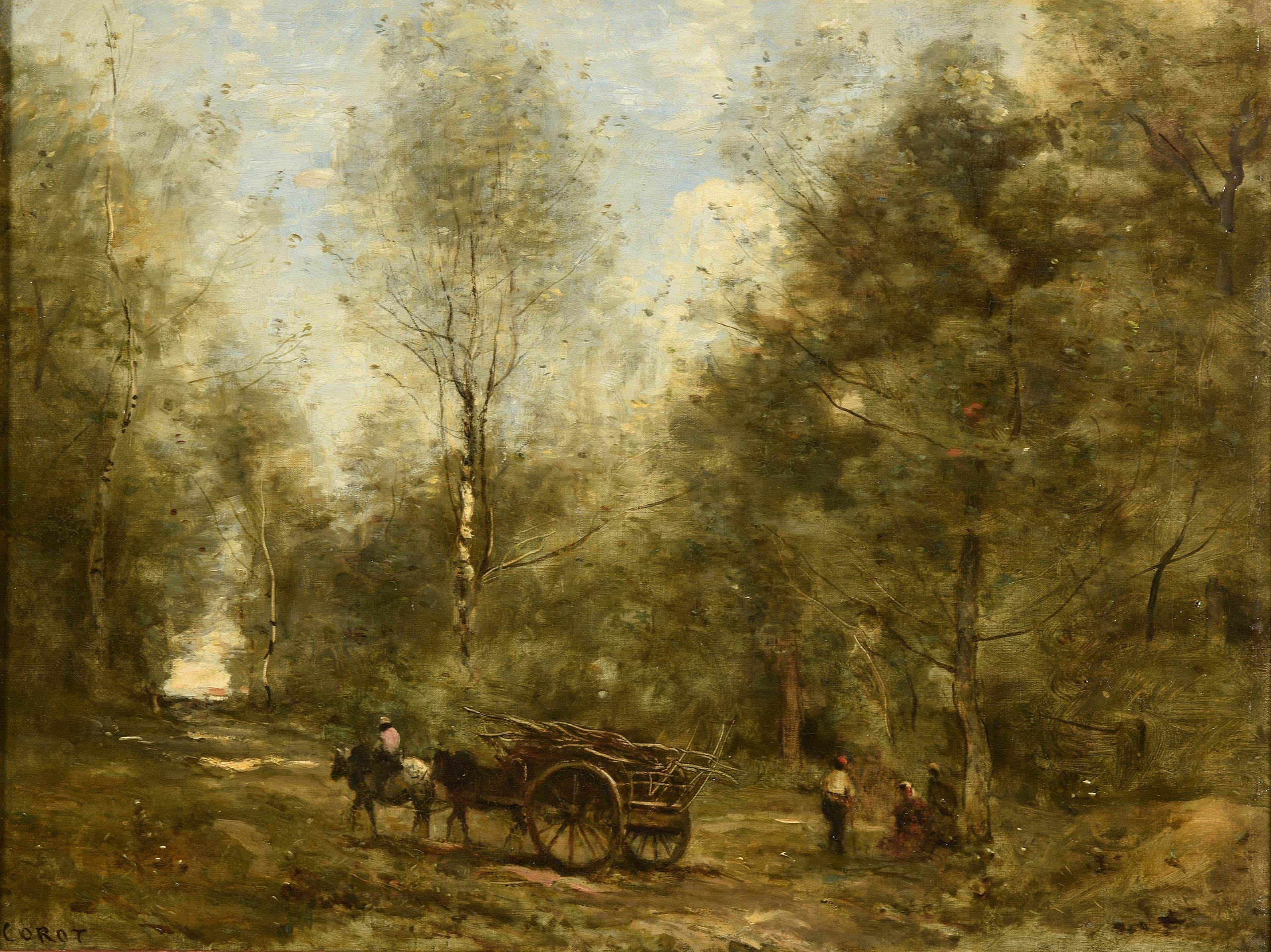 Une allée dans les bois de Wagnonville - Jean-Baptiste Camille Corot