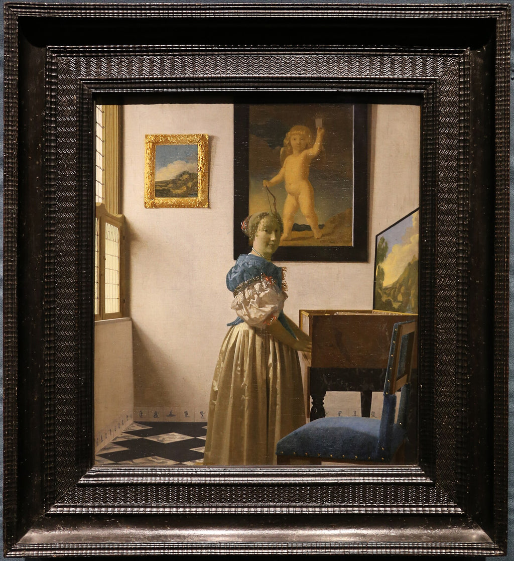 Uma dama em pé no virginal - Johannes Vermeer