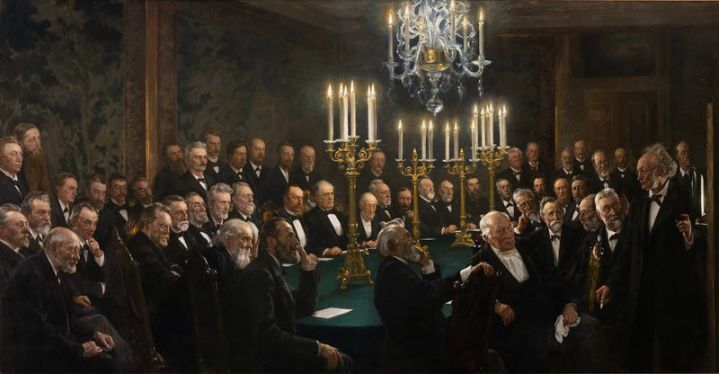 Uma reunião na Academia Real de Ciências e Letras da Dinamarca - Peder Severin Krøyer
