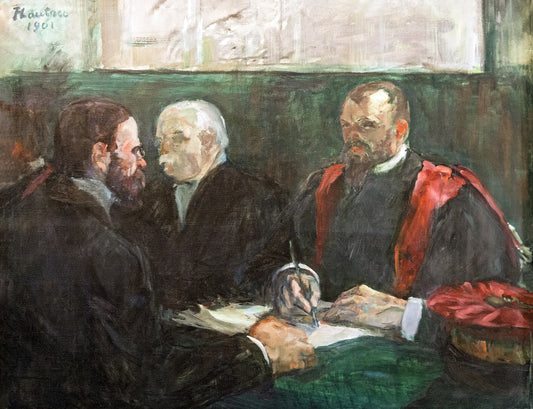 Reproduction du tableau « Un examen à la faculté de médecine de Paris - Henri de Toulouse-Lautrec » par Alpha Reproduction en peinture à l’huile