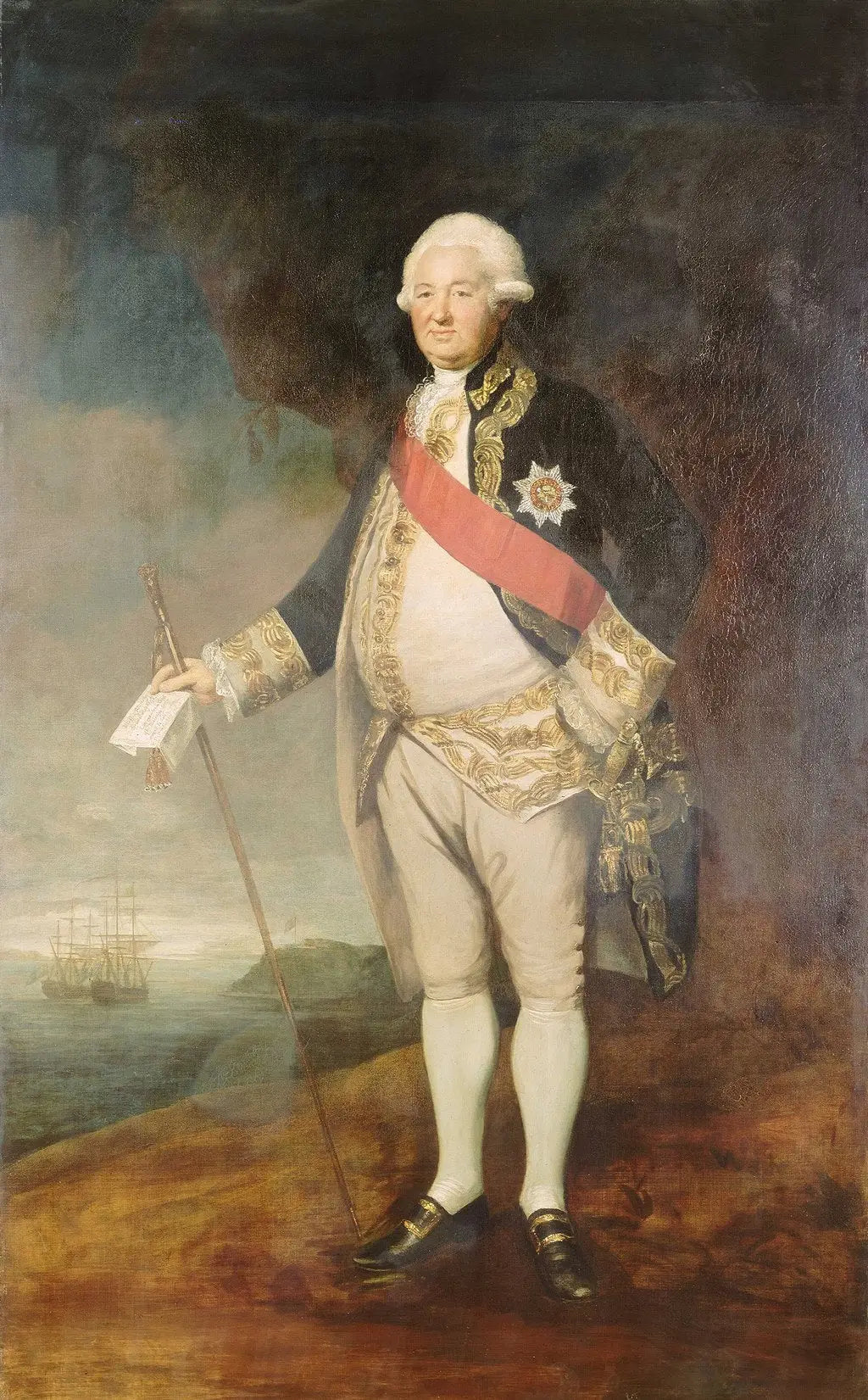 Vice-amiral Sir Edward Hughes vers 1720 - 1794 - Joshua Reynolds - Alpha Reproduction