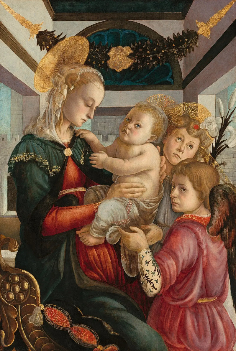 Virgem com o Menino e anjos - Sandro Botticelli