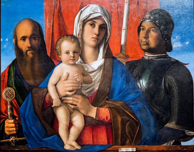 Virgem com o Menino entre Paulo e São Jorge - Giovanni Bellini