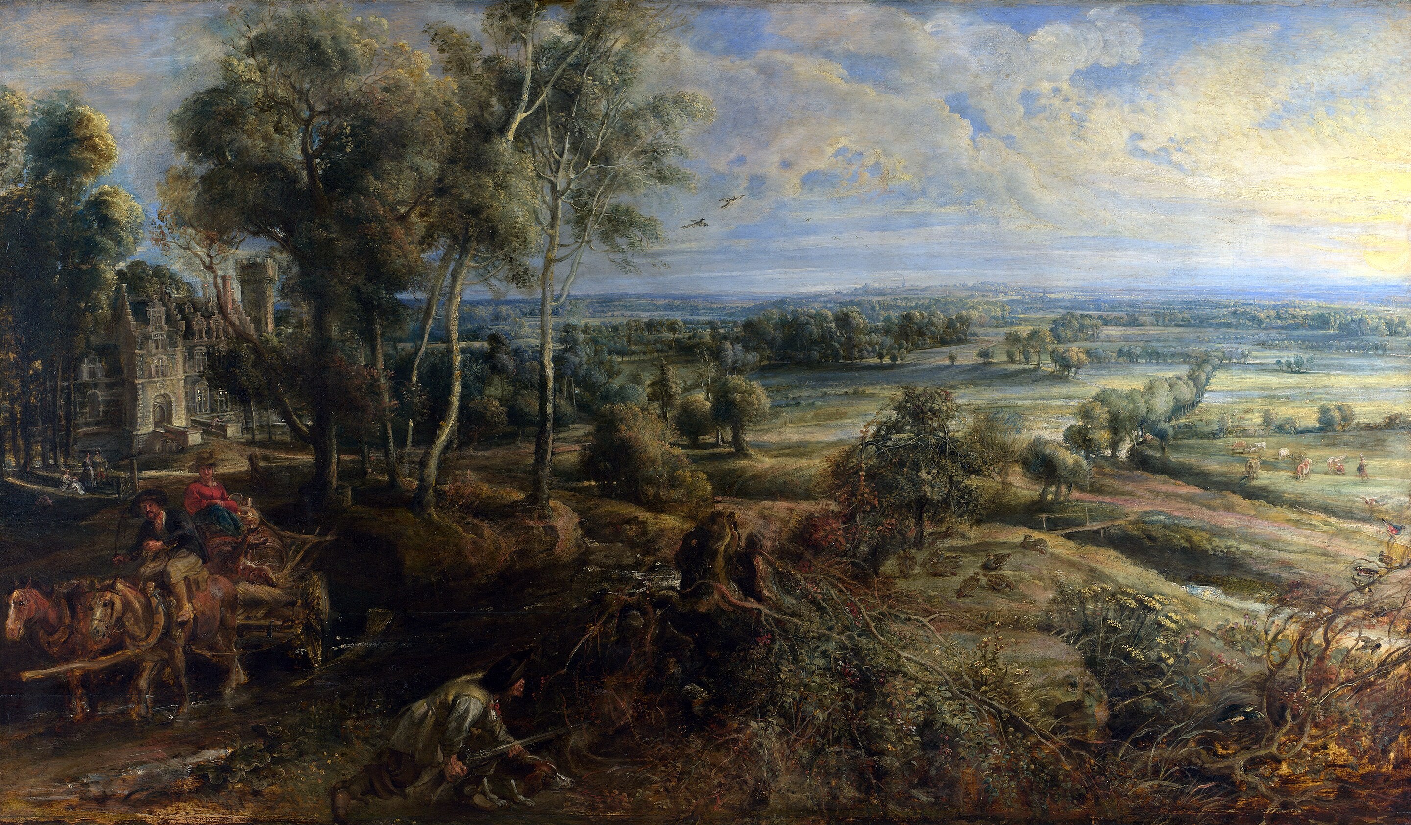 Vue de Het Steen au petit matin - Peter Paul Rubens